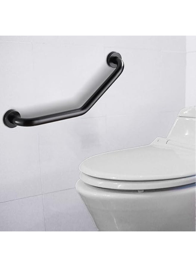 18.5-Inch 135 Angled Stainless Steel Grab Bar, Black - Image 5