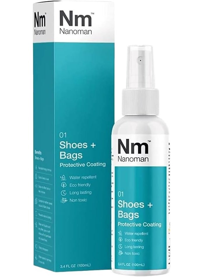 NANOMAN Shoe Protector Spray – Shoe & Boot Waterproofing Spray - Water & Stain Repellent - for Shoes Boots Sneakers Uggs Incl Suede, Leather Nubuck, Even White Shoes. - Image 1