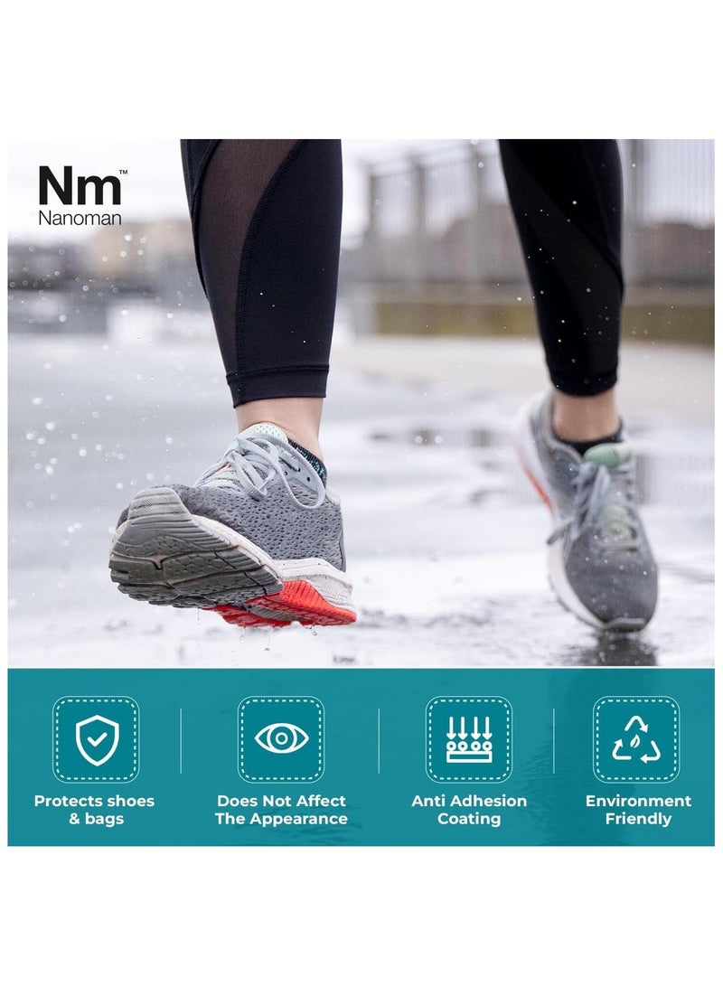 NANOMAN Shoe Protector Spray – Shoe & Boot Waterproofing Spray - Water & Stain Repellent - for Shoes Boots Sneakers Uggs Incl Suede, Leather Nubuck, Even White Shoes. - Image 4