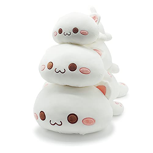 Onsoyours Cute Kitten Plush Toy 25.5" Stuffed Animal Pet Kitty Soft Anime Cat Large Plush Pillow for Kids (White A, 25.5") - Image 5