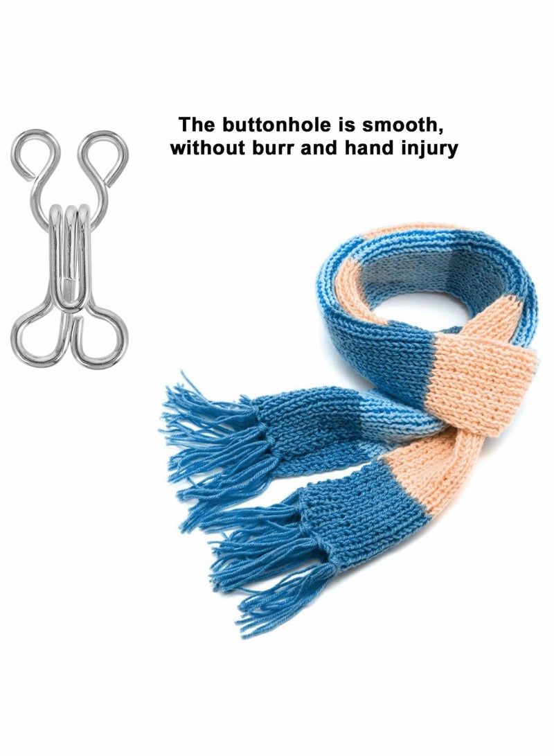 Y&D Underwear Trousers Sewing Hook Eyes Clasp Buttons, Metal Scarf Clip DIY Craft Accessories for Bra Skirt Sweater Dress Sewing, 200 Pairs  - Image 2