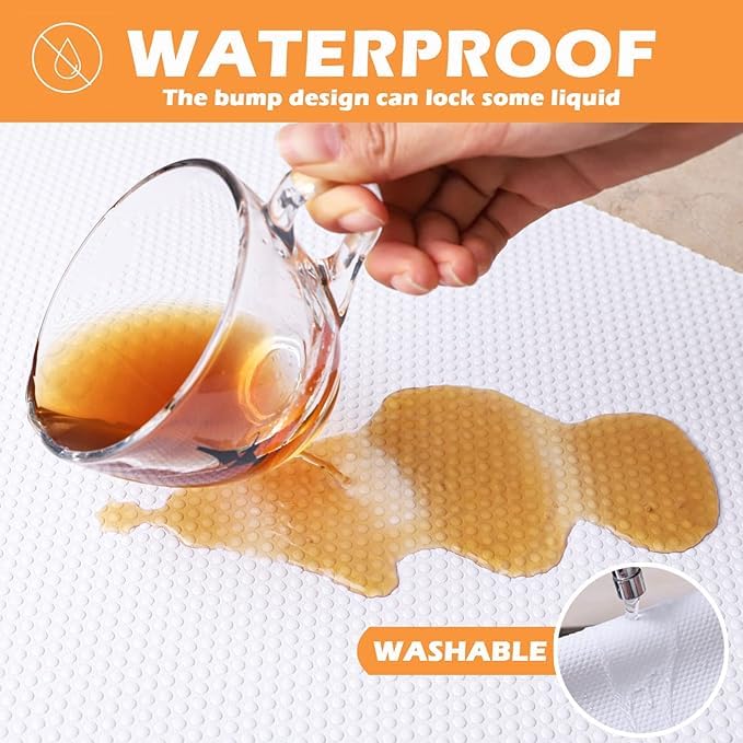 ElastPro(50 cm X 5 m) FrostyWhite EVA, Anti Slip Mat/Sheet for Fridge, Kitchen, Drawer, Shelf Liner (RoundDots Texture FrostyWhite) - Image 5