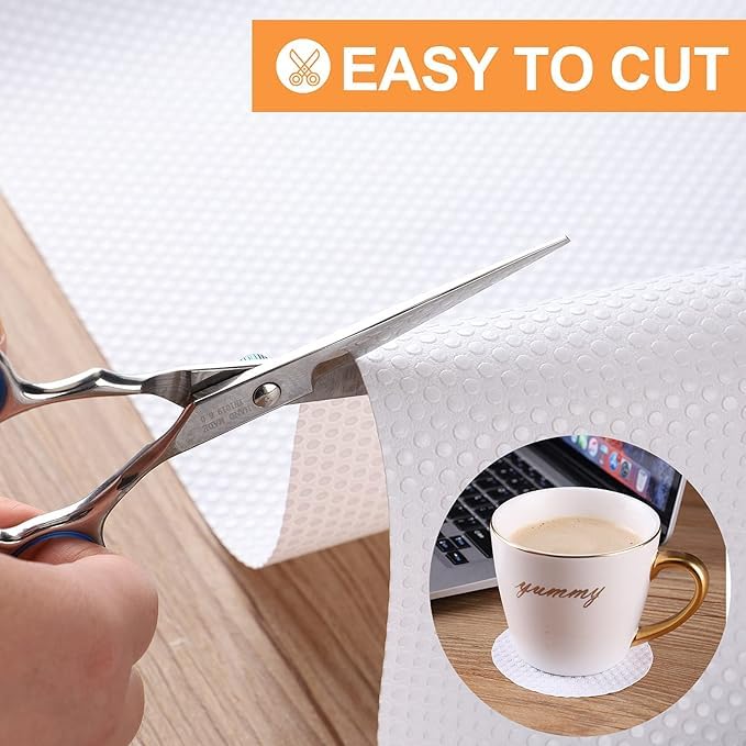 ElastPro(50 cm X 5 m) FrostyWhite EVA, Anti Slip Mat/Sheet for Fridge, Kitchen, Drawer, Shelf Liner (RoundDots Texture FrostyWhite) - Image 4