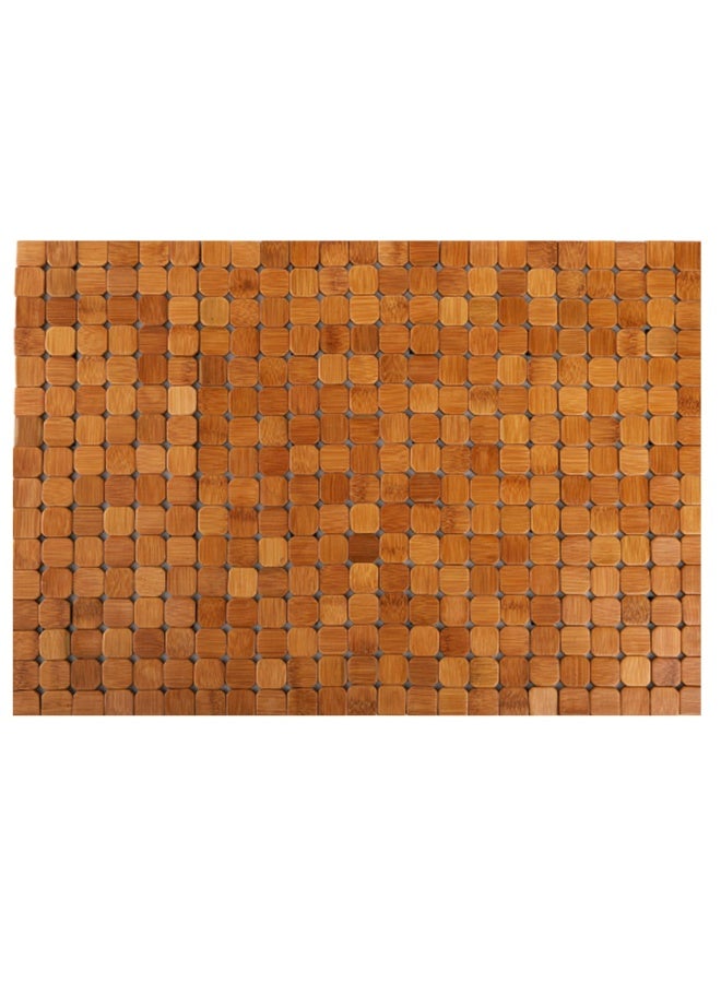 Dicunoy Bamboo Bath Mat Bathroom Shower Rug Wooden Toilet Doormats for Shower Doorsteps Sauna Tub 236 L x 16 W - Image 1