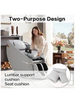 ROTAI Ekanite Massage Chair and Sofa 2 in 1 A37 Full Massage Chair for Full Body Massage + Space Capsule & Multi-Functional Electric Massage Sofa Chair For Your Loved Ones and For Gift (Grey)  - Image 5