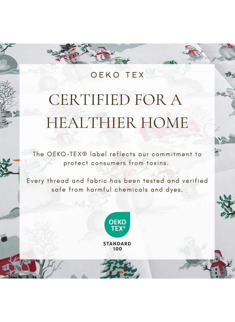 Great Bay Home Great Bay Home Twin Size Holiday Comforter Set - Down Alternative 2 Piece Comforter Sets - All Season Bedding  Winter  Lodge Inspired Bedroom Decor (Twin/Twin XL  Winter Wonderland)  - Image 4