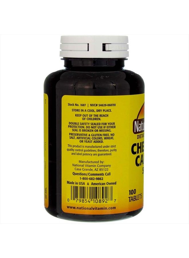 Nature's Blend Calcium Chewable Bavarian Cream 500 mg 100 Tabs - Image 3