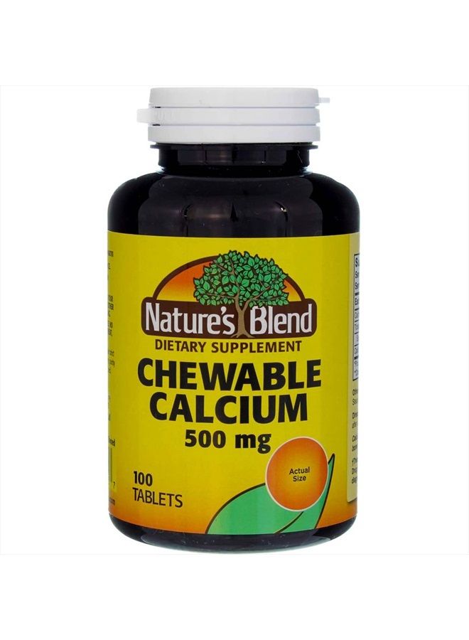 Nature's Blend Calcium Chewable Bavarian Cream 500 mg 100 Tabs - Image 2