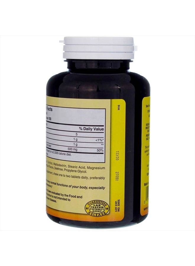 Nature's Blend Calcium Chewable Bavarian Cream 500 mg 100 Tabs - Image 4