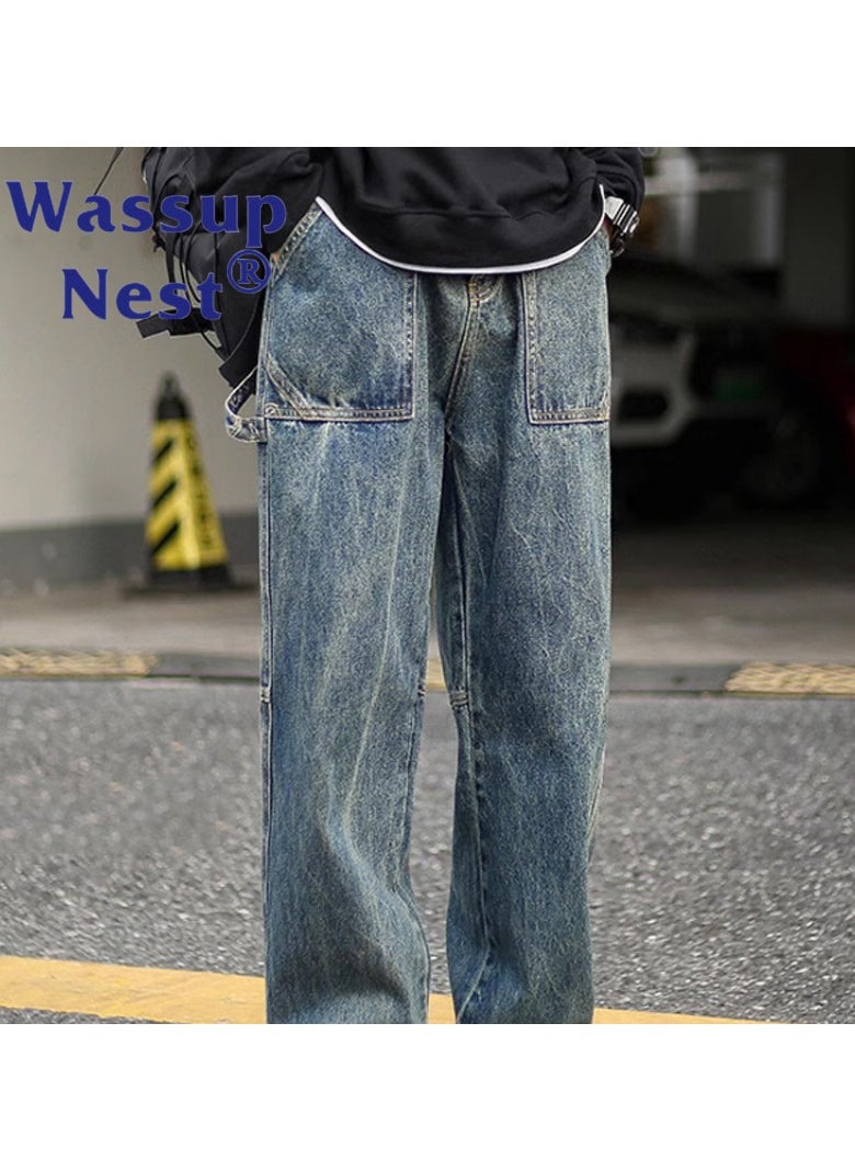 WASSUP NEST - New WASSUP NEST Fashion Straight Casual Pants - Image 1