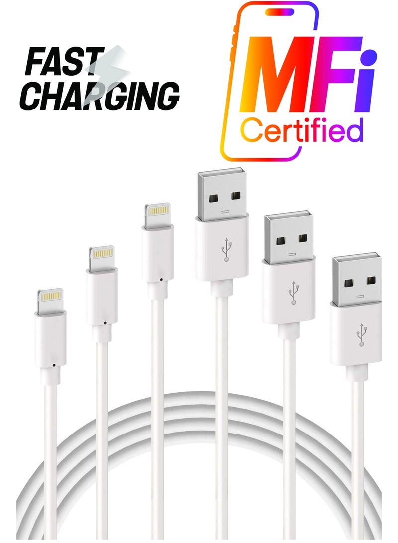 ELTRAZONE iPhone Charger Cable - Apple MFi Certified 3Pack 1M iPhone Charging Cable for iPhone SE 2020 11 Xs Max XR X 8 Plus 7 Plus 6 Plus 5s SE iPad Pro and More - Image 1