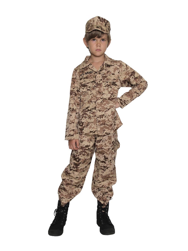 Jason Party Army Costume for Kids Soldier Costume Military Costumes for Boys-LDesert-M - Image 2