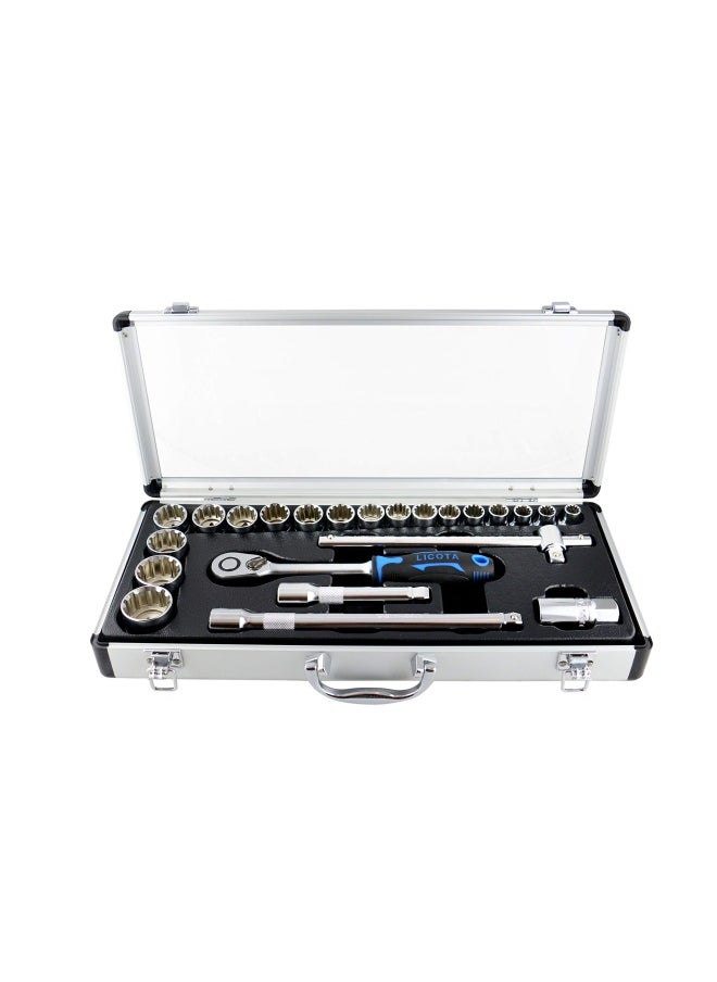 LICOTA 1/2 Inch Socket Set 23P Alm-5001P  - Image 2