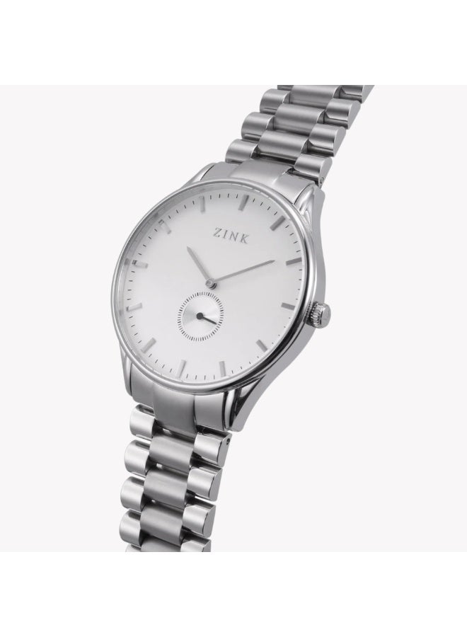 زنك ساعة زينك للرجال من الفولاذ المقاوم للصدأ الفضّي | ZK130G5SS-16 - Image 2