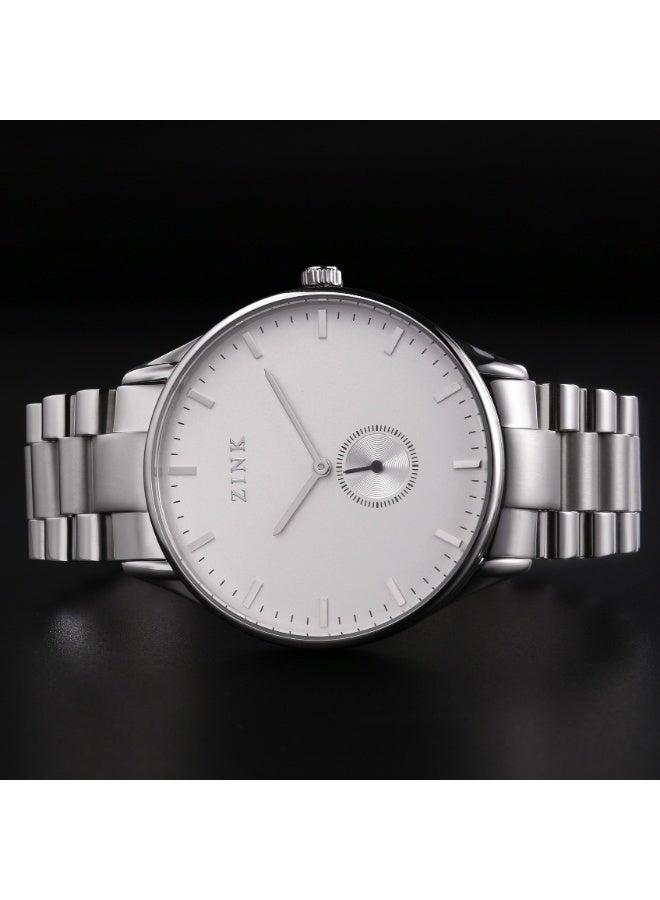 زنك ساعة زينك للرجال من الفولاذ المقاوم للصدأ الفضّي | ZK130G5SS-16 - Image 5