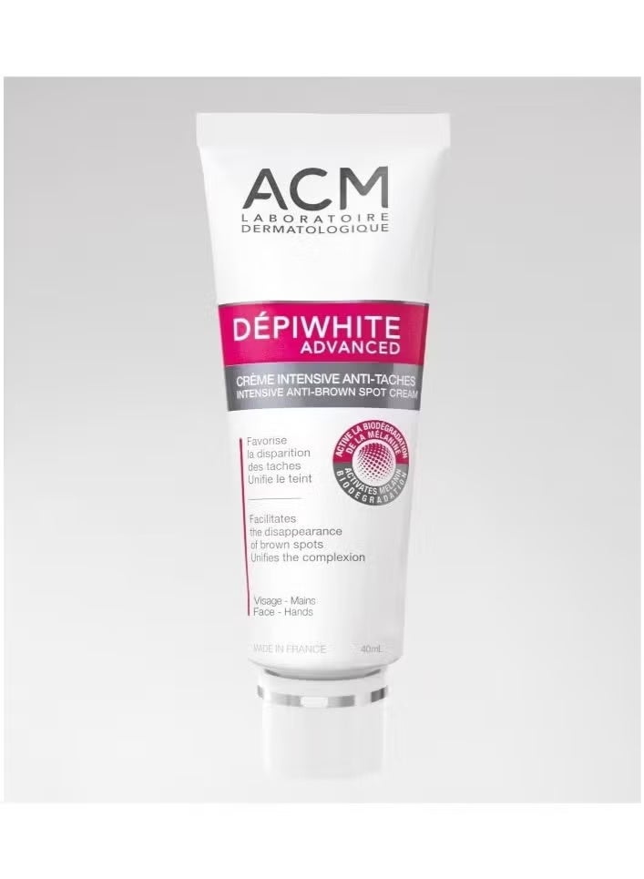 ACM Laboratoire dermatologique Dépiwhite Advanced Intensive Anti-Brown Spot Cream 40ml – Fade Dark Spots, Even Skin Tone, Face & Hands Brightening Cream - Image 1