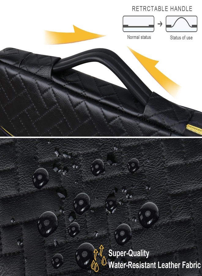 Lacdo 360° Protective 16 Inch Laptop Sleeve Case for 16 Inch HP Lenovo ASUS Acer Dell Laptop/HP Pavilion Envy/Lenovo ThinkPad IdeaPad/Acer Swift/ASUS Vivobook/Dell Computer Bag, Elegant Black - Image 4