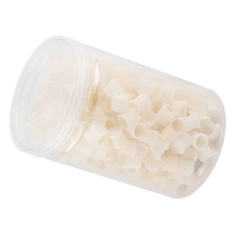 300pcs Tattoo Ink Pigment Cup Disposable Silicone Eyebrow Lip Eyes Tattoo Pigment CupWhite - Image 4