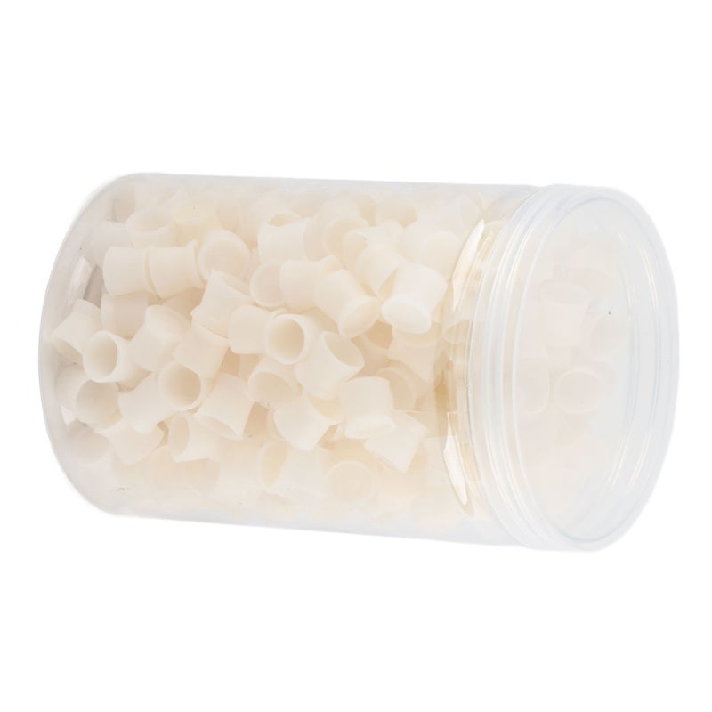 300pcs Tattoo Ink Pigment Cup Disposable Silicone Eyebrow Lip Eyes Tattoo Pigment CupWhite - Image 3