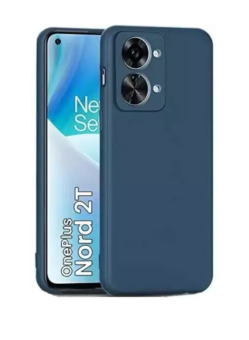 Olliwon Camera Protection Ultra Slim Soft TPU Silicone Case Cover For OnePlus Nord 2T 5G Blue - Image 1