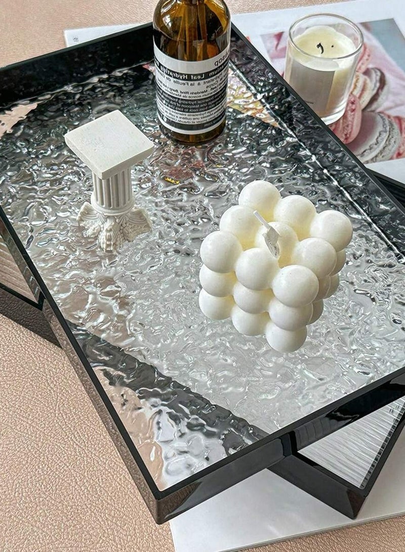 2 قطعة صواني حمام 2 قطعة لمنضدة تخزين منضدة التخزين موزع صينية تقديم صينية تقديم صينية زينة منظم صواني (A+B) - Image 2