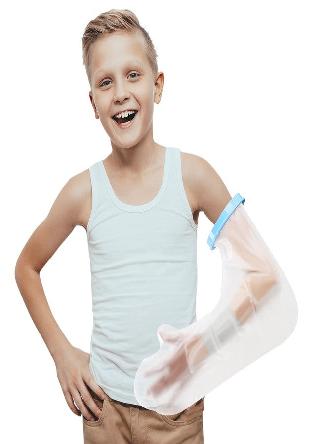 Qinaoco Waterproof Kids Cast Cover for Shower - Long Full Arm Protector for Teens, Sleeve Bag for After Surgery - Comfortable Watertight Seal Reusable - Image 1