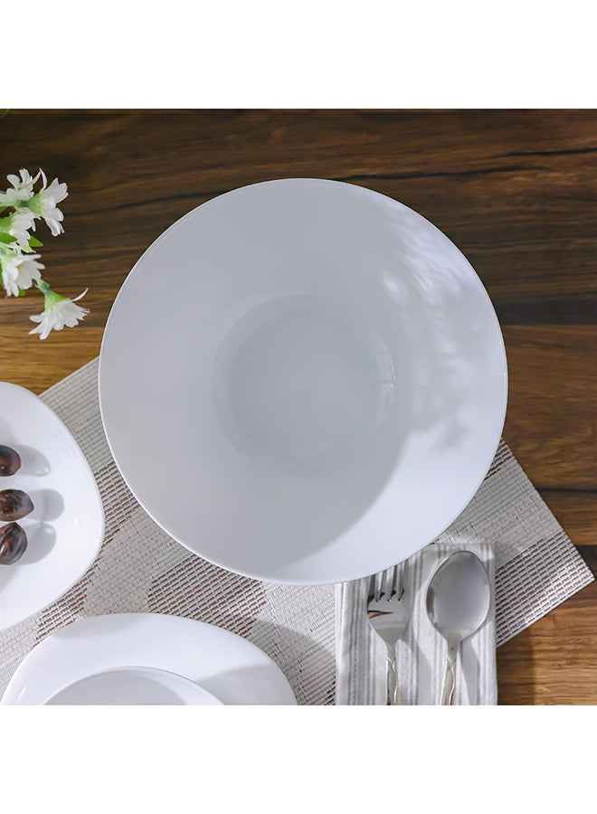 DANUBE HOME Essential Round Opal Salad Bowl – Durable Opal Glass Salad Bowl, Microwave & Dishwasher Safe, Elegant Dinnerware for Home, Kitchen, Restaurants, Perfect for Serving Salads and Fruits White 24Cm - Image 2