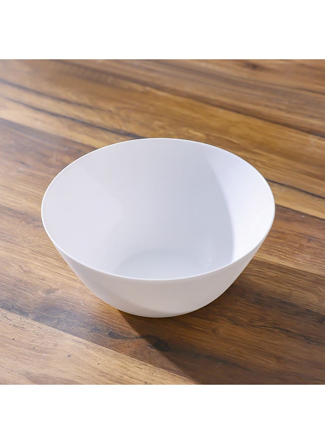 DANUBE HOME Essential Round Opal Salad Bowl – Durable Opal Glass Salad Bowl, Microwave & Dishwasher Safe, Elegant Dinnerware for Home, Kitchen, Restaurants, Perfect for Serving Salads and Fruits White 24Cm - Image 1