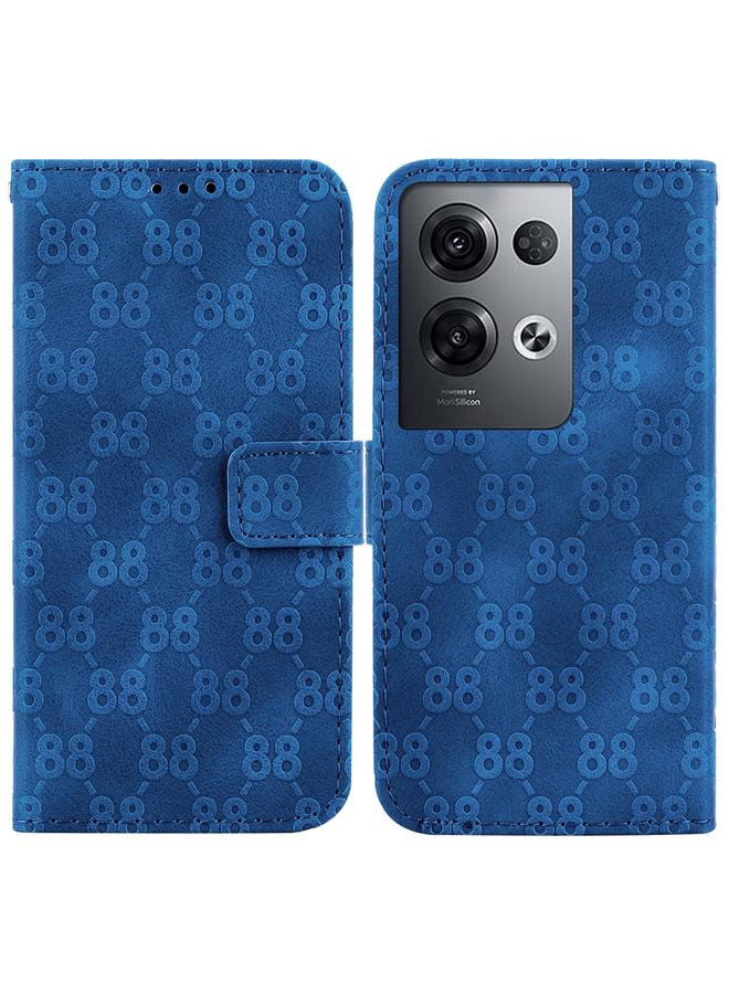 اس-توب جراب لهاتف OPPO Reno8 Pro 5G جراب هاتف جلدي منقوش مزدوج على شكل 8 - Image 1