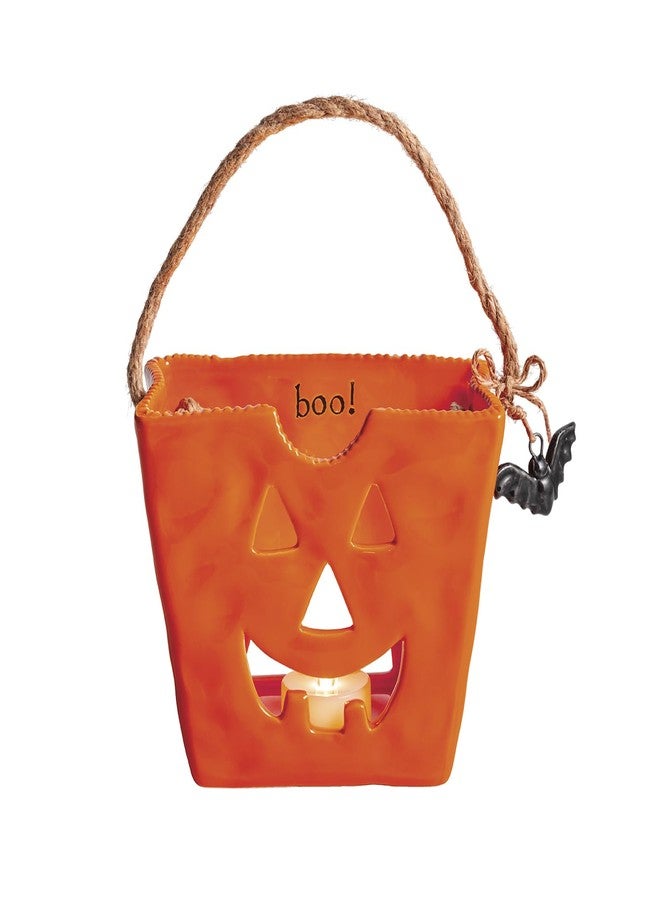 Mud Pie Halloween Small Ceramic Treat Bag Lantern - Image 1