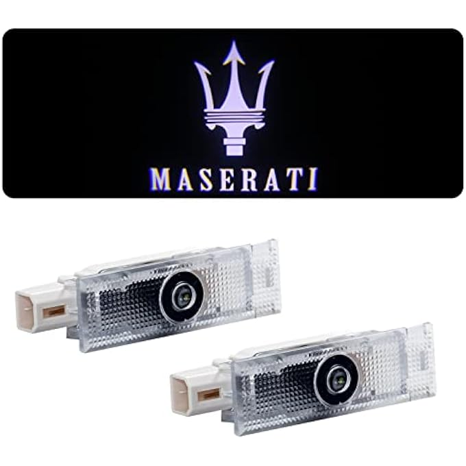 rayihni Car Led Door Lights Logo Projector For Maserati Never Fade Emblem Light Led Laser Ghost Shadow Light For Quattroporte Ghibli Levante Grecale Car Logo - Image 1