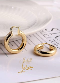 18K Gold Plated Big Hoop Earrings Thick Large Hypoallergenic Chunky Gold Hoops Earrings Huggie for Women By Julia Store - pzsku/ZE73D088FF4C91C908517Z/45/_/1716333195/8edba023-af2f-4994-b006-74b3030c4e0b