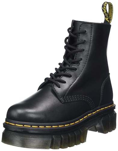 Dr Martens Dr. Martens Women's Audrick 8-Eye Boot Combat, Black Nappa Lux, 5 - Image 1