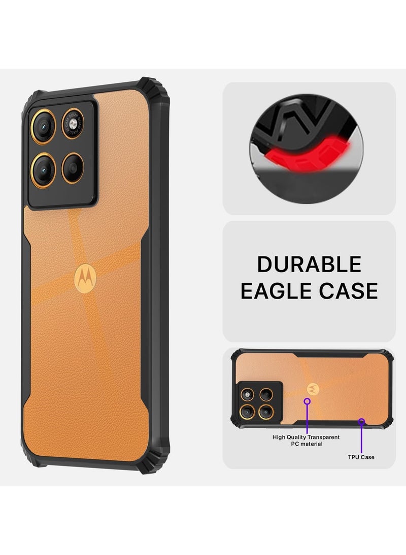 General Case Compatible Motorola Moto Edge 60 Fusion [Drop Top] [Sweat-proof] [Fingerprint-proof] Shock-proof TPU+PC Clear Protective Case  - Image 4