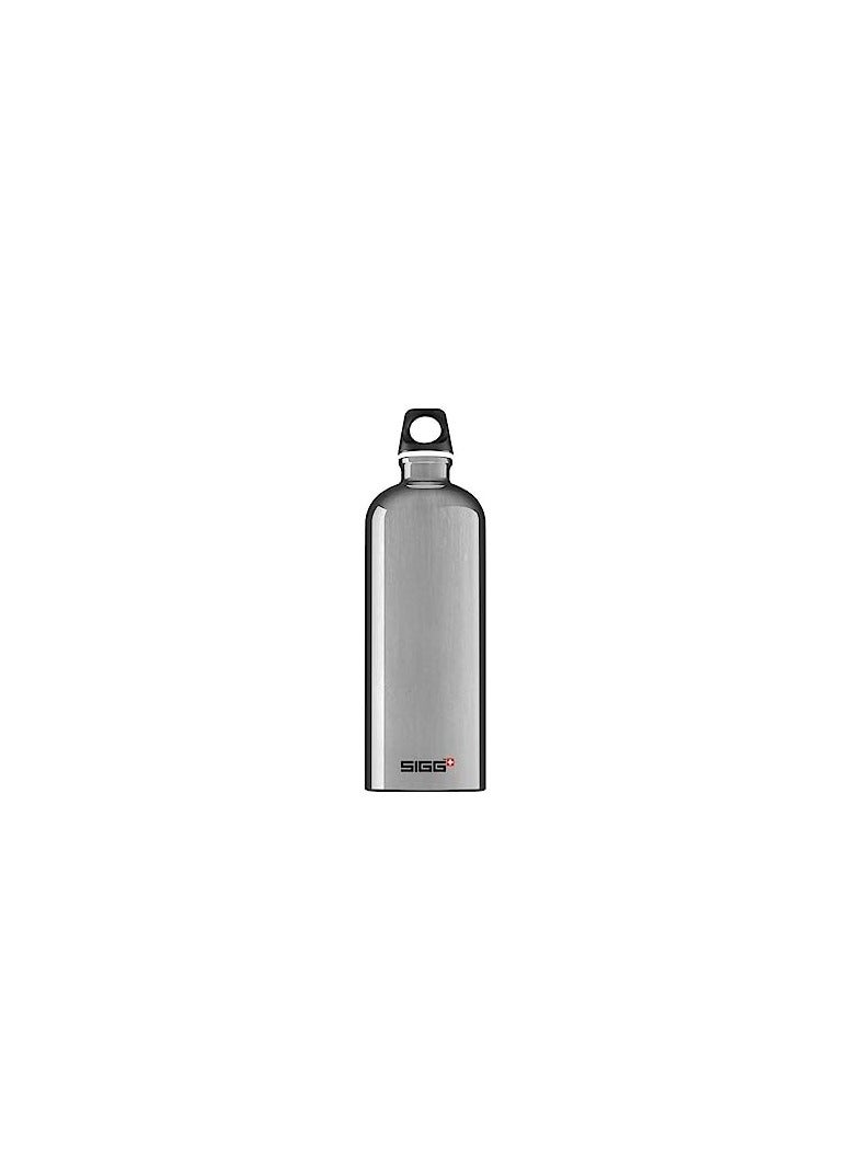 Sigg - Aluminium Water Bottle - Traveller Alu - Climate Neutral Certified - Suitable For Carbonated Beverages - Leakproof - Lightweight - Bpa Free - Alu - 1 L - Image 1