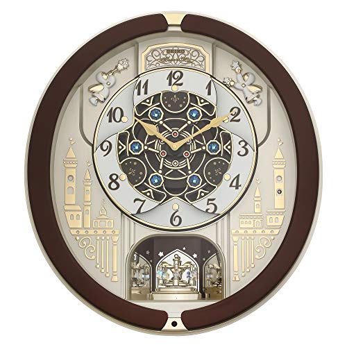 Seiko Melody in Motion Wall Clock (44.3 cm x 40.5 cm x 9.7 cm, Brown, QXM291BN) - Image 1