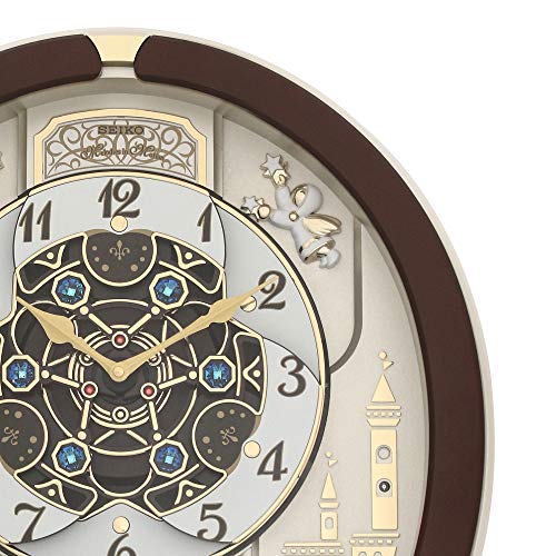 Seiko Melody in Motion Wall Clock (44.3 cm x 40.5 cm x 9.7 cm, Brown, QXM291BN) - Image 5