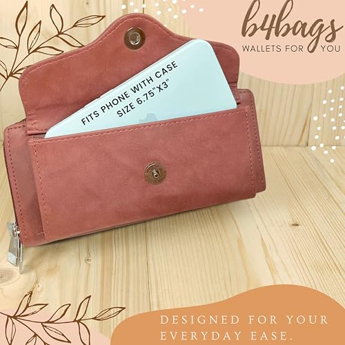 b4bags Wallet for Women | Stylish Clutch for Daily Use | Ladies Hand Purse | Return Gifts for Girls (Deep Pink) - Image 3