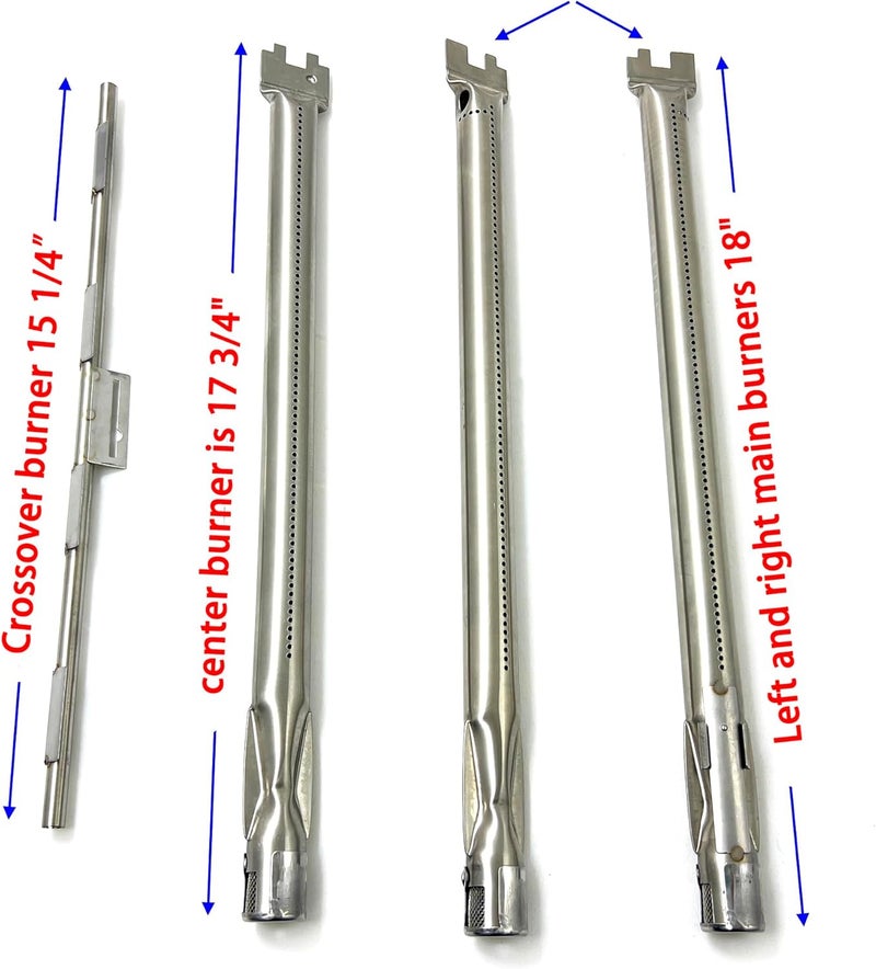 Direct Store Parts DA119 18" Grill Burner for Weber Spirit and GS4 Spirit II 300 Series, Spirit E310 E320 S310 S320 E330 S330 304 Stainless Steel Gas Grills, Burner Tube for Weber Spirit Grill Parts - Image 2