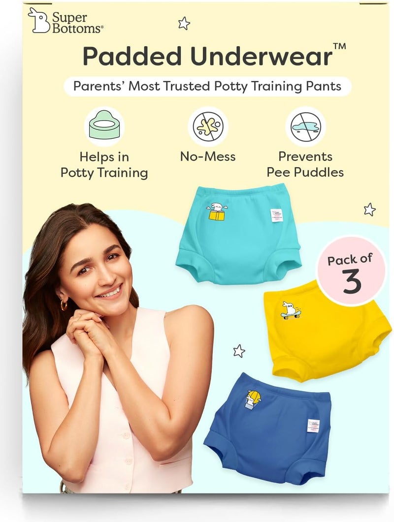 SuperBottoms Padded Underwear™ for Potty Training - Pack of 3 - Image 1
