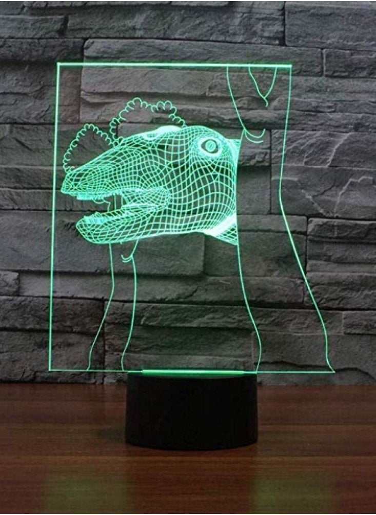 althiqahkey - Multicolour Night Lamp 3D LED Dinosaur Night Light 16 Colors Replacement Lamps Home Decoration Room Sleep Lighting Children New Year Toys Gift Lights - Image 1