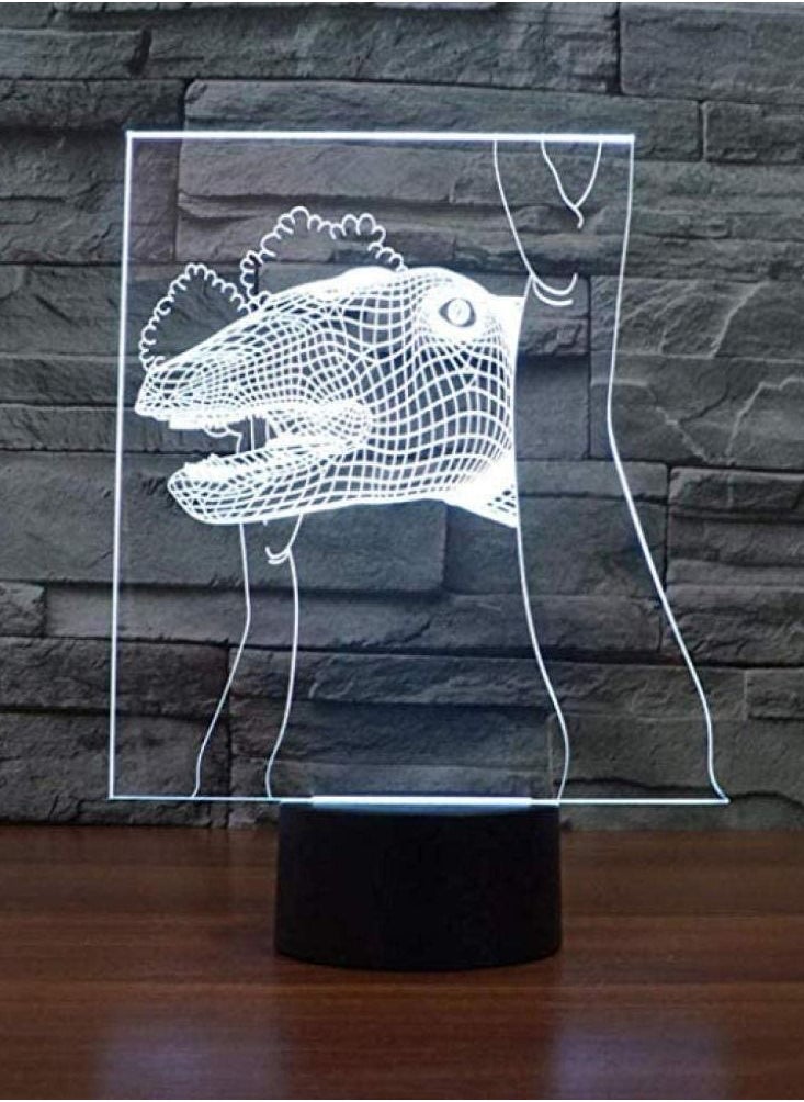 althiqahkey - Multicolour Night Lamp 3D LED Dinosaur Night Light 16 Colors Replacement Lamps Home Decoration Room Sleep Lighting Children New Year Toys Gift Lights - Image 1
