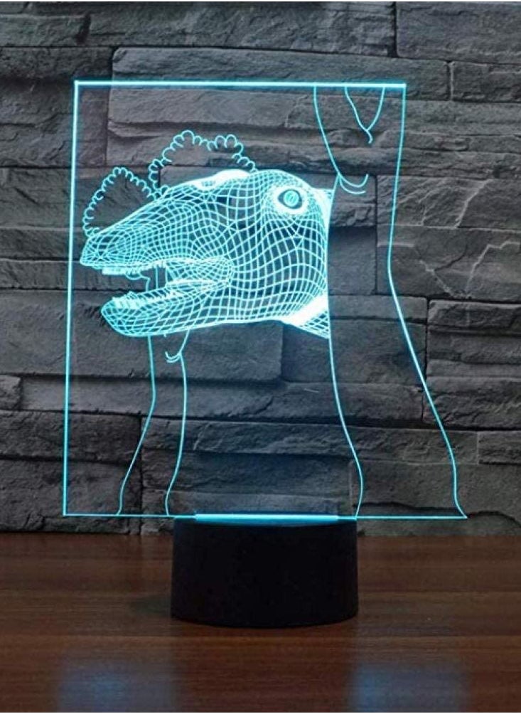 althiqahkey - Multicolour Night Lamp 3D LED Dinosaur Night Light 16 Colors Replacement Lamps Home Decoration Room Sleep Lighting Children New Year Toys Gift Lights - Image 1
