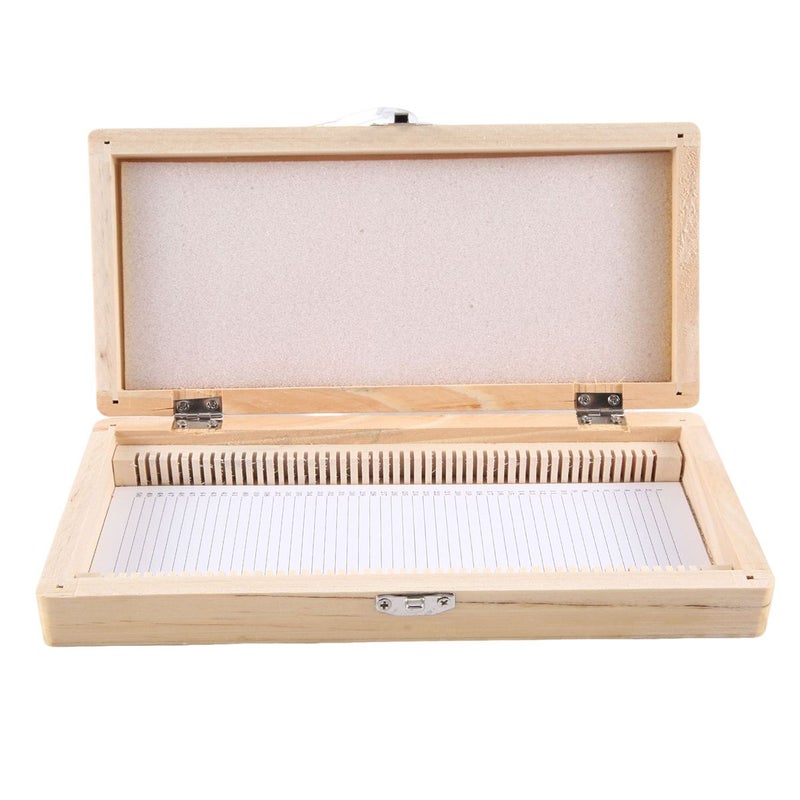 Wooden Microscope Slide Storage Box for 50 Slides - Image 1