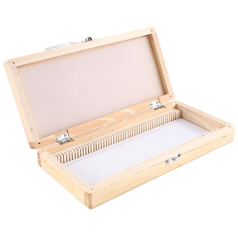Wooden Microscope Slide Storage Box for 50 Slides - Image 3