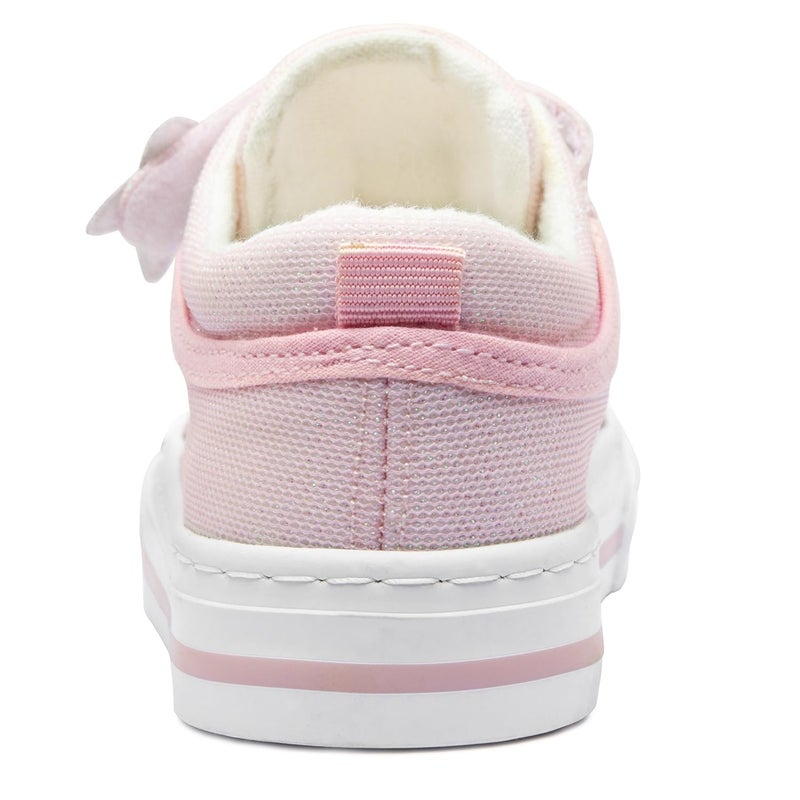 Toandon Toddler Girls Kids Sneakers Glitter Walking Shoes Child Straps Buckle Hoop and Loop Low Top Non Slip Lightweight Sparkly Breathable Casual Fashion Outdoor Pink Star Size 10 - Image 4
