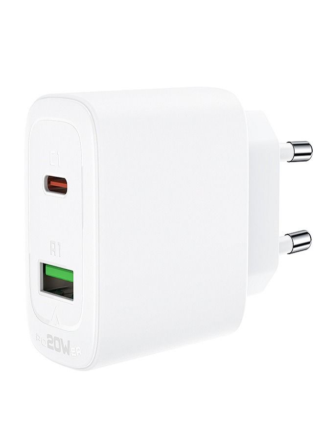 ACEFAST Fast Charge Wall Charger A25 PD20W (1xUSB-C+1xUSB-A) EU White - Image 5