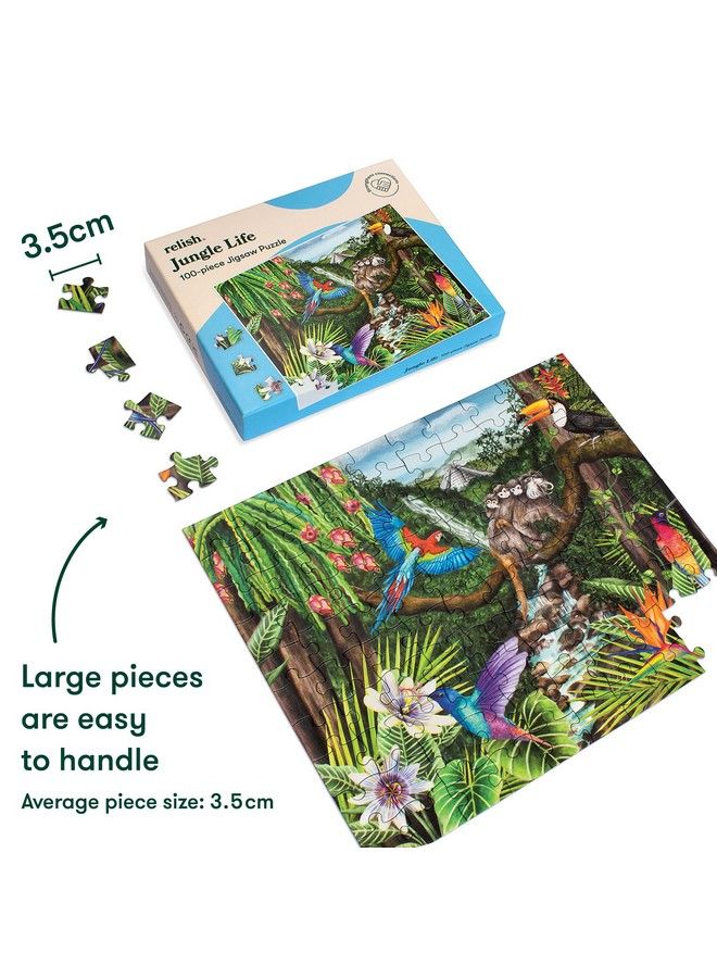 Relish 100 Piece Puzzles For Adults Jungle Life Dementia Jigsaw Puzzle Dementia Products For Elderly - Image 4