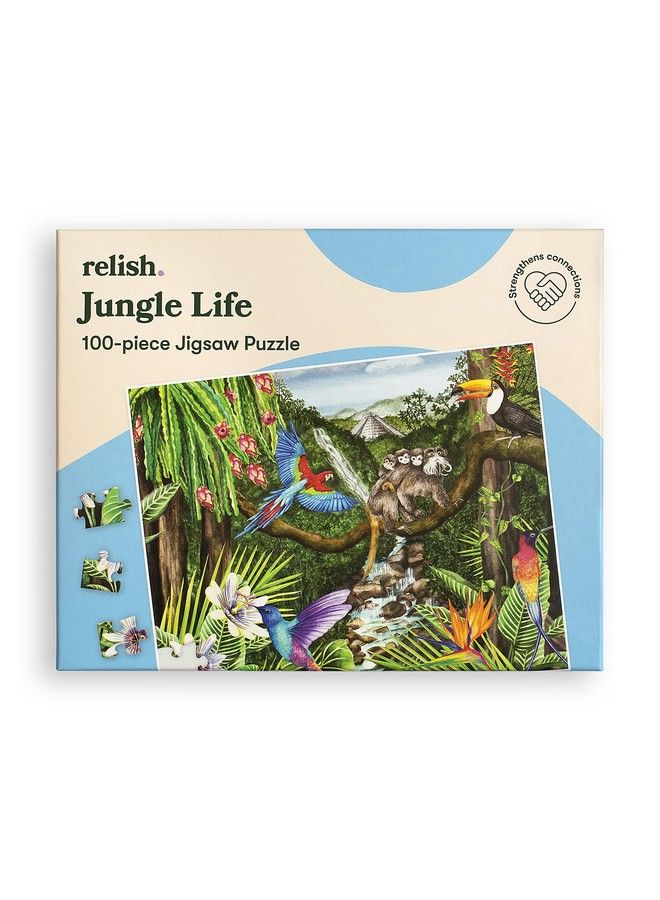 Relish 100 Piece Puzzles For Adults Jungle Life Dementia Jigsaw Puzzle Dementia Products For Elderly - Image 3