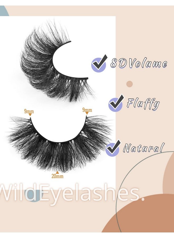 Goddvenus Eyelashes Mink Lashes Fluffy Natural Look False Lashes Wispy Full Eye Lashes 8D 20 mm Long D Curl Strip Eyelashes Pack 10 Pairs Reusable Fake Eyelashes That Look Like Extensions by Goddvenus - Image 4